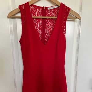 Sexy Red Lace Zara Mini Bodycon Dress XS